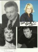 Assorted TV collection 10+ photos and flyers signed including Trevor Bannister, Sam Kane, Louise