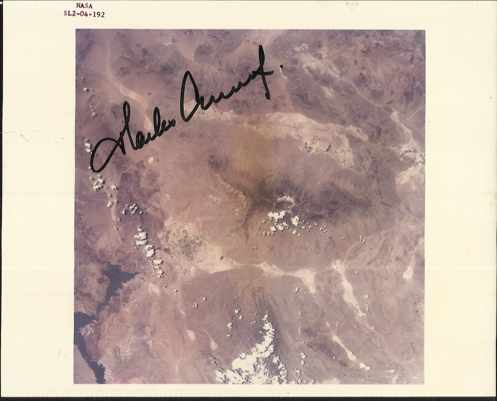 Charles Conrad Apollo 12 Moonwalker signed photo of the southern tip of Nevada as photographed