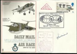 Rare Harrier Flown Transatlantic Air Race 1969 cover. 1st VTOL flight landed on the Empire State