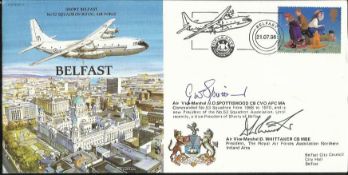 Short Belfast No 53 Squadron Royal Air Force FDC signed by Air Vice - Marshal J D Spottiswood and