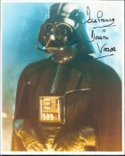 Dave Prowse signed 10 x 8 colour photo as Darth Vadar in Star Wars. Good condition