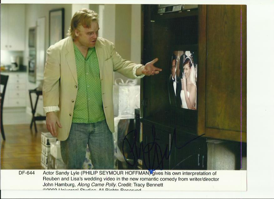 Phillip Seymour Hoffman signed 10 x 8 colour photo from Along Came Polly. Good condition