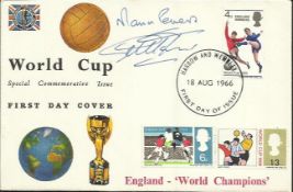 Martin Peters and Geoff Hurst signed World Cup Special commemorative issue FDC. Good condition