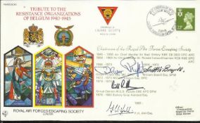 Oliver Philpott MC DFC, Scottie Brazil DFM, Grp Capt Bill Randle DFM, F Dell signed RARE RAF Tribute