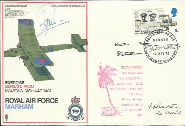 AM Sir Harry Burton DSO 1970 RAF Marham cover, special variety signed for the Muscular Dystrophy