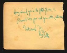 Rudy Vallée  signed album page (July 28, 1901 ? July 3, 1986) was an American singer, actor,