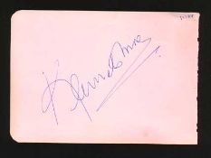 Kenneth More signed autograph album page Raised to stardom by the vintage car based filmcomedy