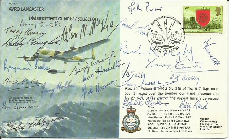 Avro Lancaster B30 Bomber cover signed by Twenty Two 617 Sqn Tirpitz raiders & Tall Boy, Grand Slam
