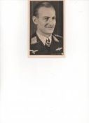 Major Alwin Boerst KC+S Hoffmann Card Signed Bomber/Stuka Pilot 1060 Missions Died 1944. Good
