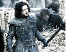 Kit Harrington 10x8 colour photo of Kit from Game of Thrones, signed by him in London. Good