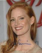 Jessica Chastain 8x10 Photo Signed 8x10 Photo Obtained at the Interstellar Premiere. Good