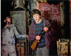 Jesse Eisenberg 10x8 colour photo of Jesse from Zombieland, signed by him off Broadway, NYC. Good