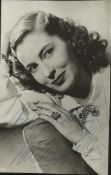 Valerie Hobson signed small vintage photo. Good condition