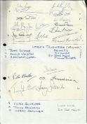 Lord Taverners Originators autographs, two autographed pages fixed to A4 white sheet signed by the
