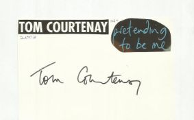 Tom Courtney signed large autograph on white card. Good condition