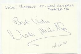 Vicki Michelle star of Allo Allo signed autograph on 6x4 card. Would matt into an impressive