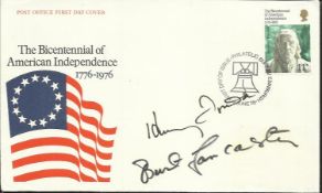 Burt Lancaster and Henry Fonda signed 1978 US Bicentennial FDC. Both autographs are rare let alone