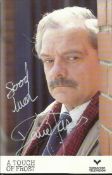 Sir David Jason signed 6 x 4 colour photo as Inspector Frost, inscribed Good Luck. Good condition