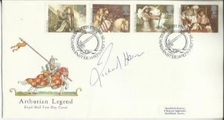 Richard Harris signed 1985 Arthurian Legends FDC with Warminster Special postmark. Lightly fixed