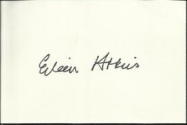 Dame Eileen Atkins signed large autograph on white 6 x 4 card. Would matt into an impressive