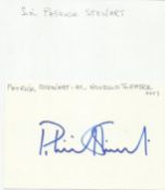 Sir Patrick Stewart signed large autograph on white 6 x 4 card. Would matt into an impressive