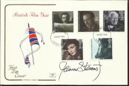 James Stewart signed 1985 British Film FDC with Luton FDI postmark. Good condition