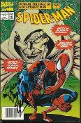 Stan Lee 1991 Marvel comic of Spiderman, autographed on the front by legendary Marvel creator Stan
