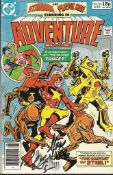 Paul Levitz August 1980 DC Adventure comics issue, autographed on the front by writer Paul Levitz