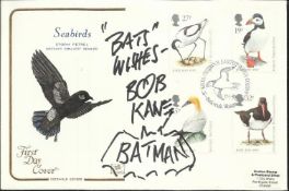 Bob Kane 1989 Seabirds Cotswold first day cover signed by Batman creator Bob Kane (1915 - 1998). He