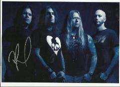 Phil Demmel from Machine Head signed colour 12x8 photo, lead guitarist for American heavy metal