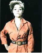 Antonia Thomas 8x10 C Photo Of Antonia From Misfits Signed By Antonia In Black, Obtained At The