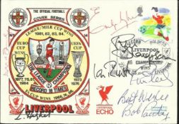 Bob Paisley Liverpool Multi-signed Liverpool League Champions cover signed by a wealth of Liverpool