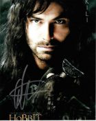 Aiden Turner signed 8x10 C Photo Of Aiden From The Hobbit Signed In Silver, Obtained At The Empire