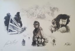 Ranulph Fiennes signed limited edition print 9 of 50. Good condition