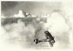 Florence Beatrice Green signed 12 x 8 b/w photo of a Great War Bi-Plane. Florence Green (née