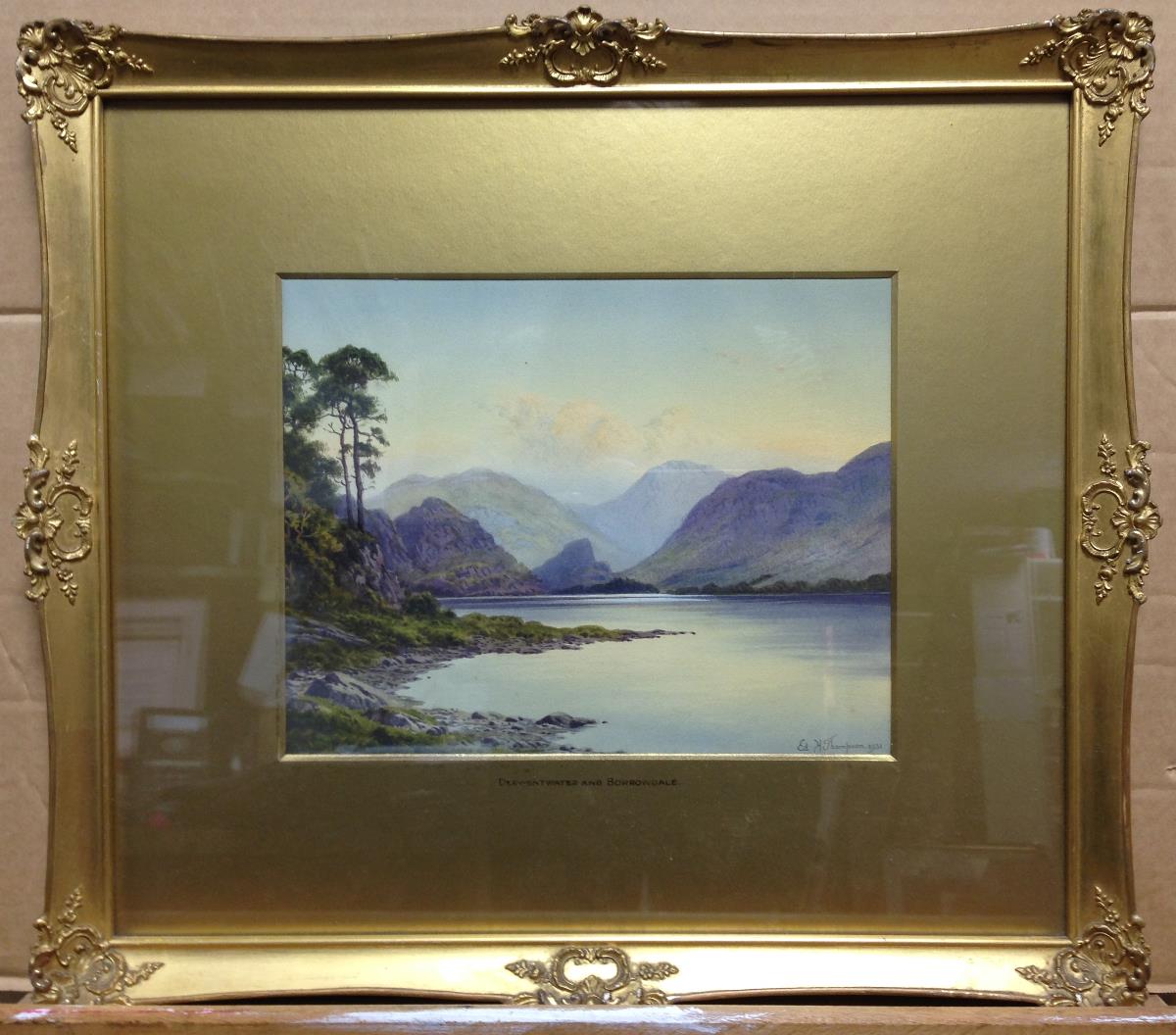 § Edward H Thompson (British, 1866-1949) Derwentwater and Borrowdale, signed lower right ""Ed H - Image 2 of 9