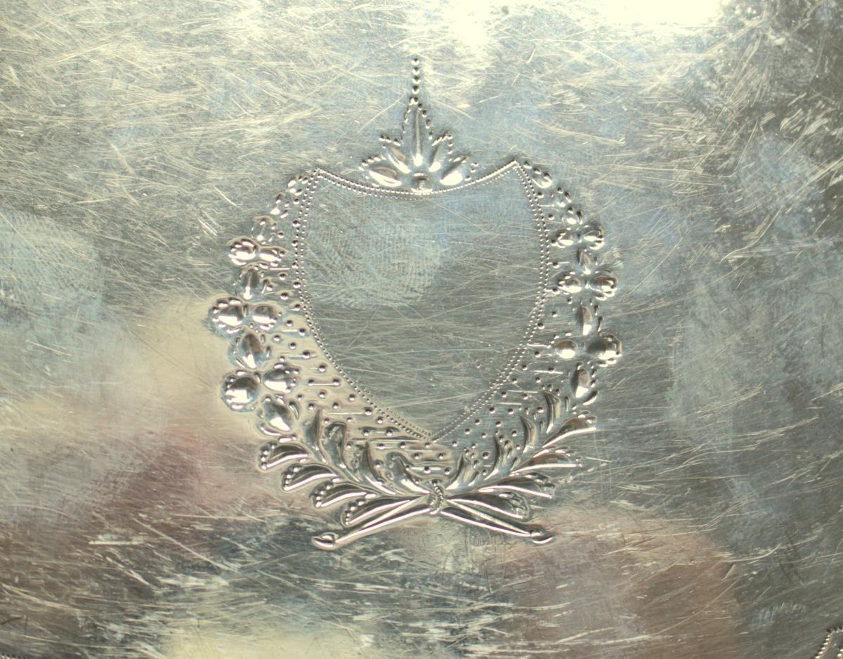 A George III silver teapot stand, by Solomon Hougham, London 1795, of shaped oval form within - Image 3 of 4