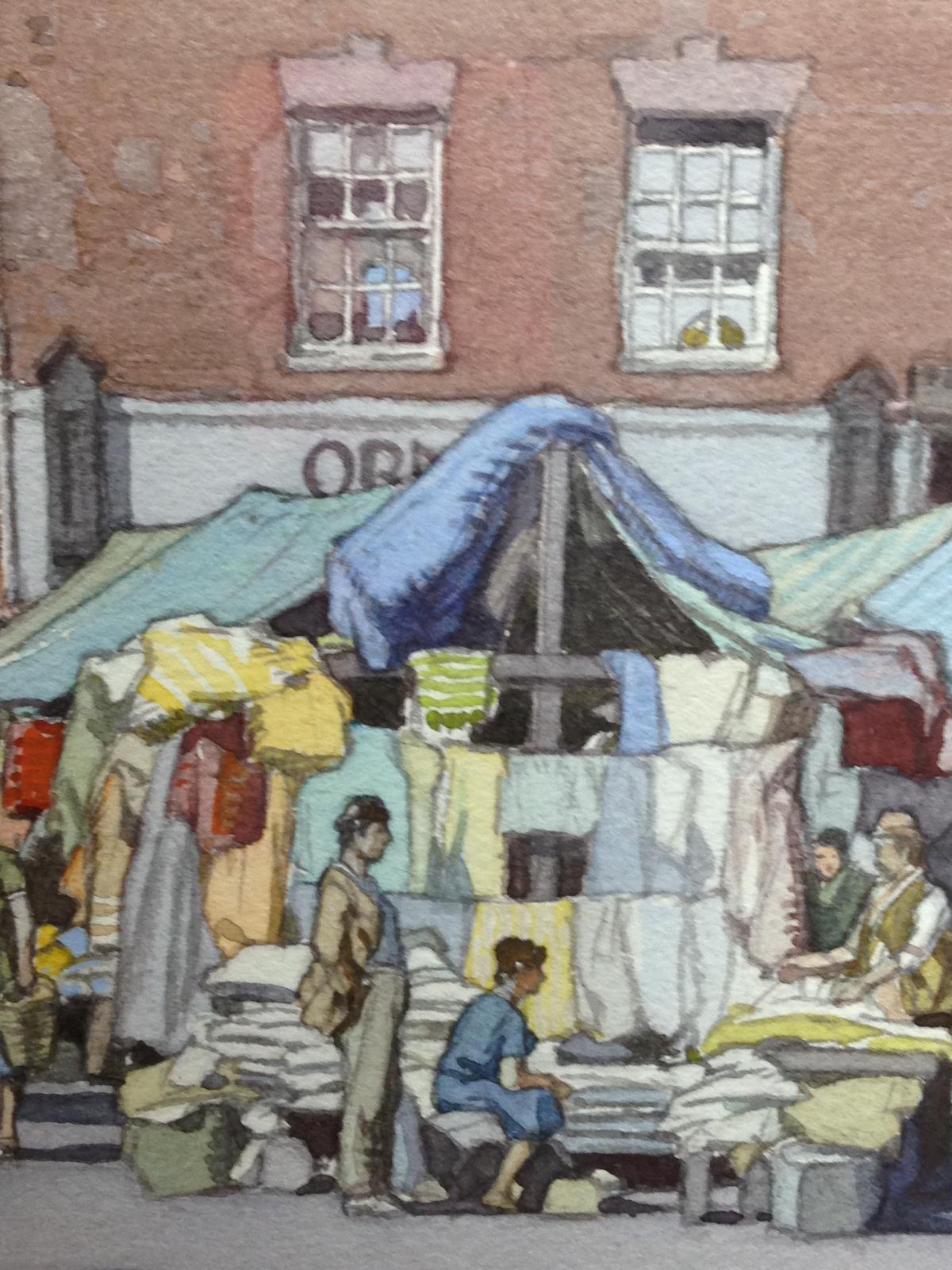 § Leonard Russell Squirrell, RE, RI (British, 1893-1979) Fringe of Wednesday market, Uttoxeter - Image 4 of 8