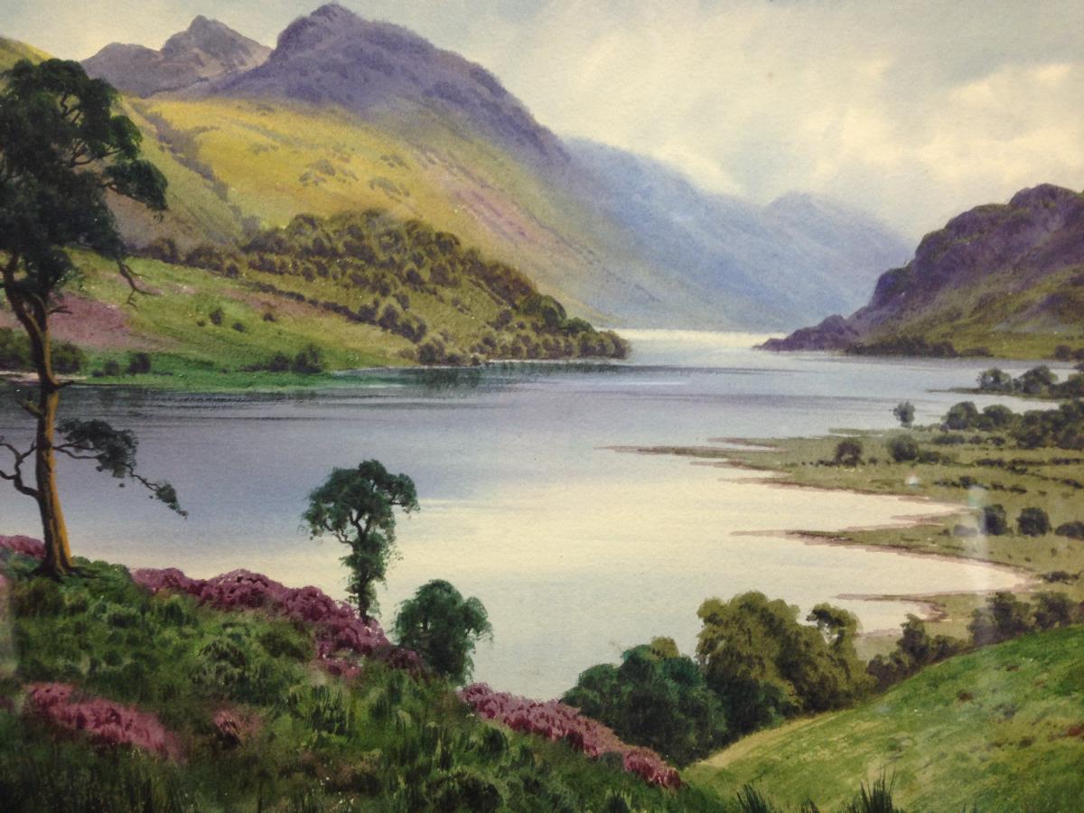§ Edward H Thompson (British, 1866-1949) Derwentwater and Borrowdale, signed lower right ""Ed H - Image 9 of 9