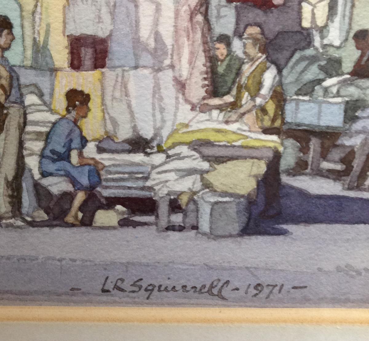 § Leonard Russell Squirrell, RE, RI (British, 1893-1979) Fringe of Wednesday market, Uttoxeter - Image 6 of 8