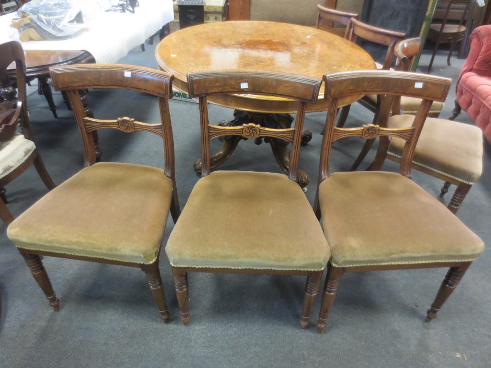 A set of six 19th century mahogany bar back dining chairs