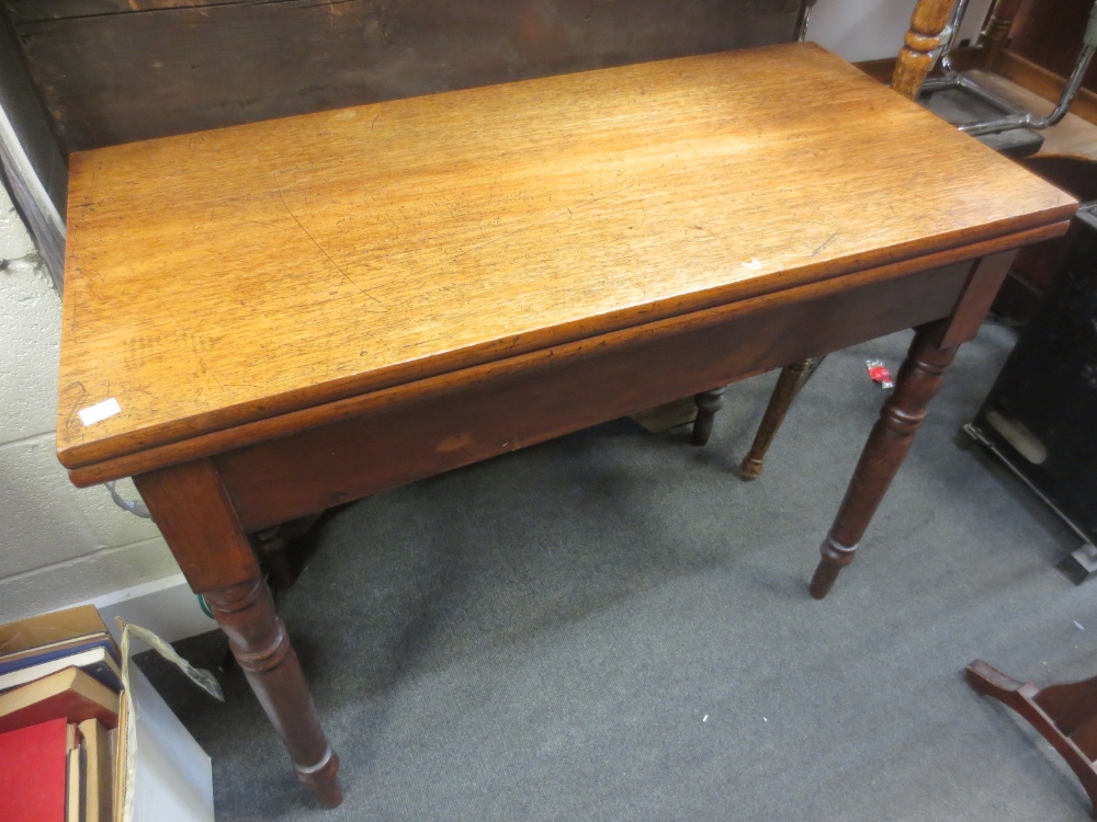 A George III mahogany tea table with rectangular top