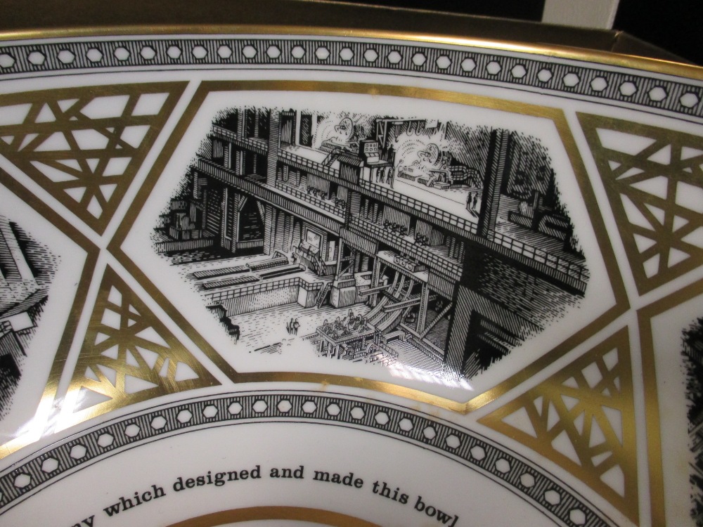 A unique Wedgwood bowl, especially commissioned by Shelton Iron and Steel and presented to Sir - Image 5 of 6