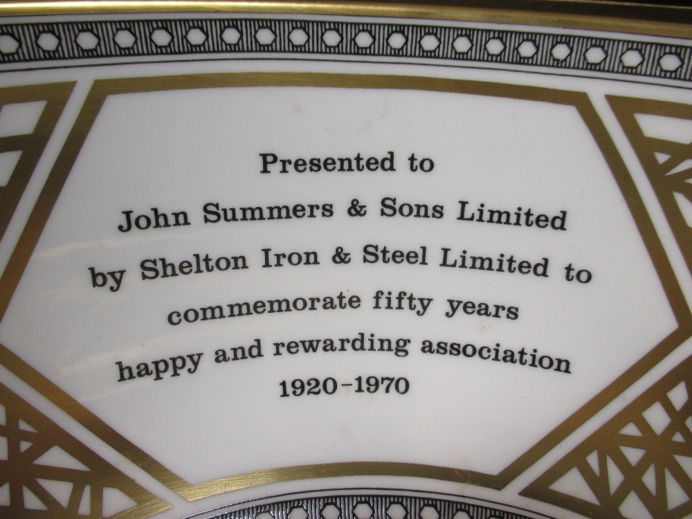 A unique Wedgwood bowl, especially commissioned by Shelton Iron and Steel and presented to Sir - Image 2 of 6