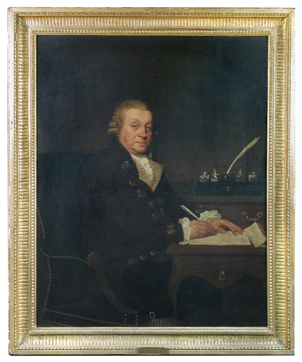 Attributed to John Rising (British, 1753-1817) Portrait of Richard Crop of Westoe Lodge, three