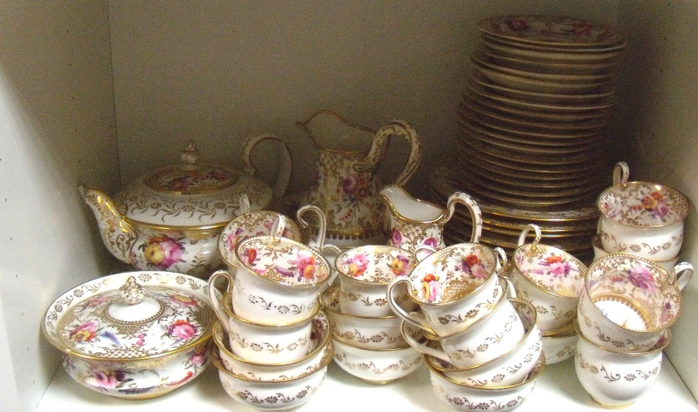 An early 19th century J Rose & Co. `Coalport Improved Felspar Porcelain` tea and coffee service