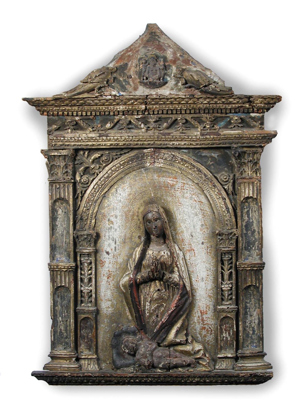 A North Italian altarpiece, probably Veneto-Adriatic School, circa 1480 the Madonna, her face and