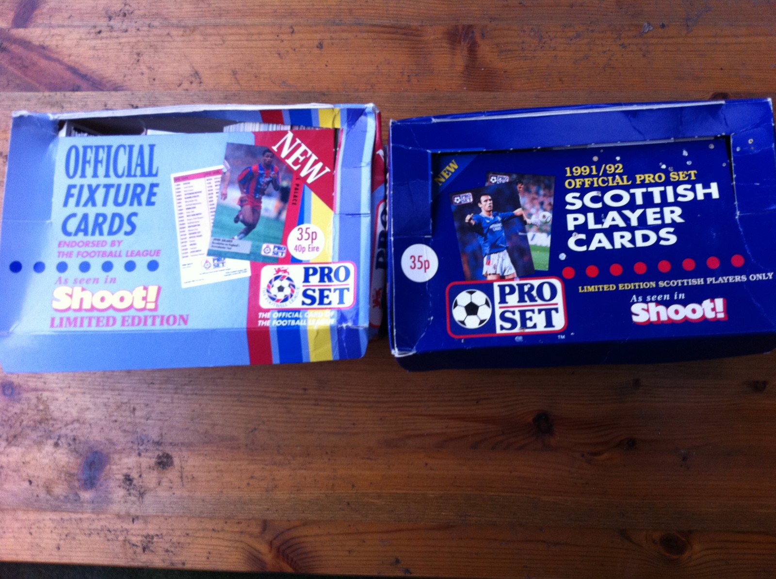 2X OFFICIAL FIXTURE CARDS & 1991/1992 SCOTISH PLAYERS CARDS