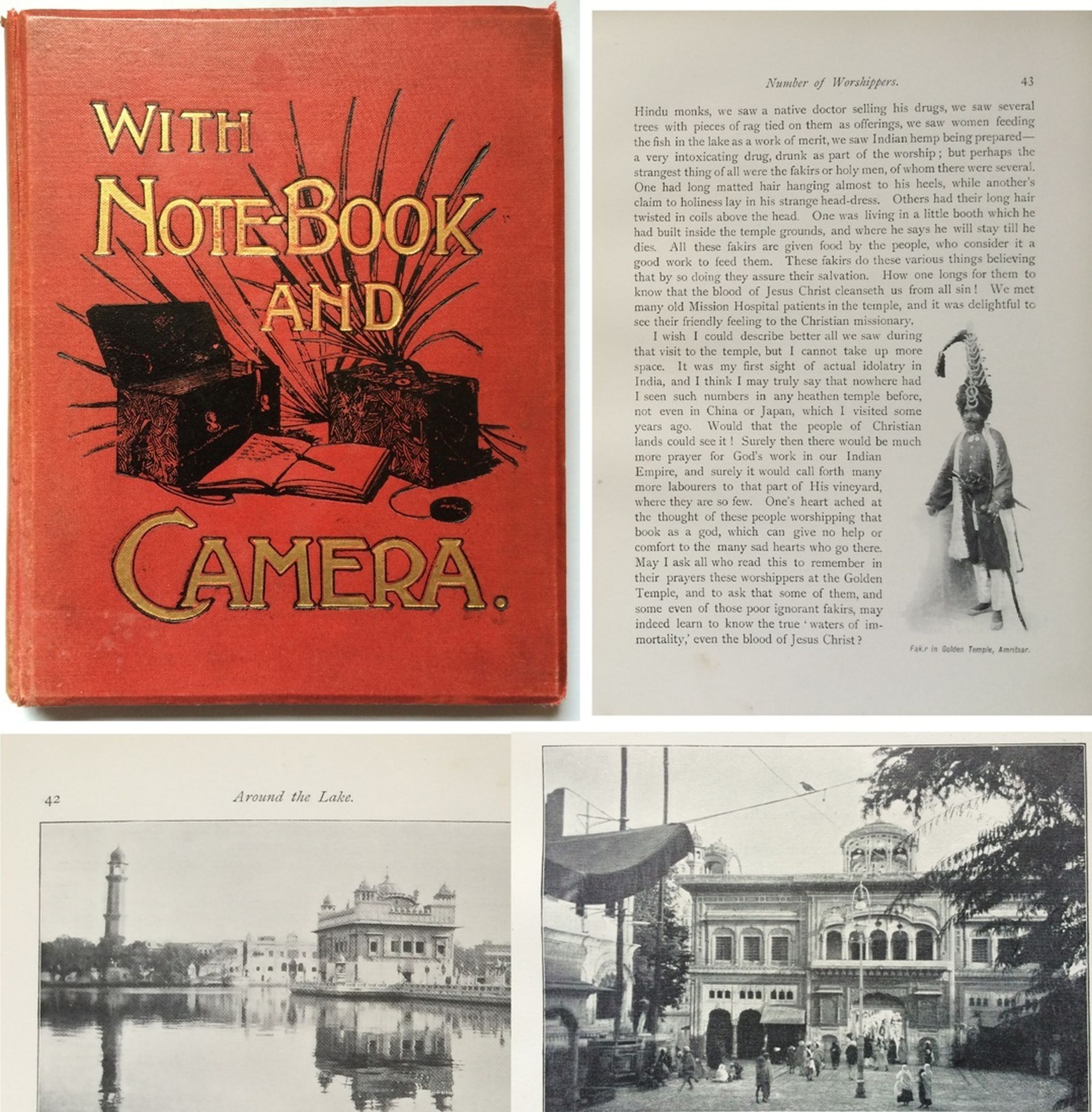 INDIA - PHOTOGRAPHIC BOOK ON NORTHERN INDIA - With Notebook and Camera, A Winter Journey in