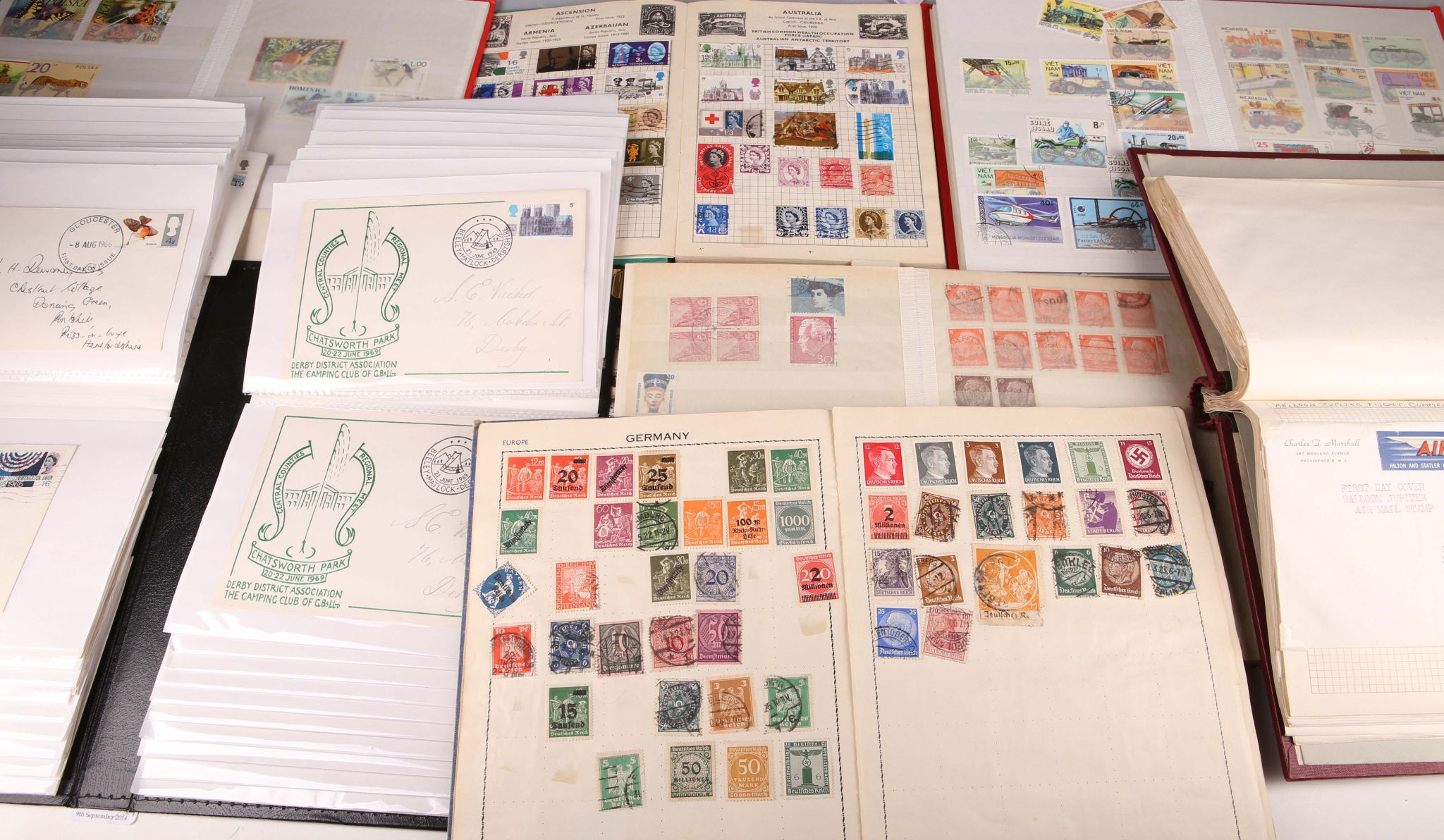 A large collection of stamps, contained in twenty-nine albums and stock books, of worldwide